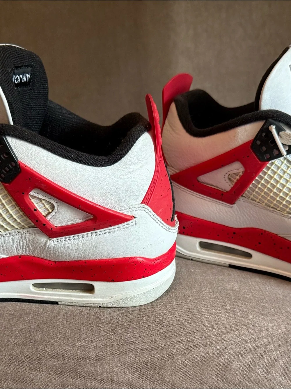 Jordan Men’s White/Red/Black Sneakers